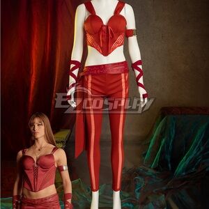 ELEKTRA 2005 Red Costume Set with Arm Bands